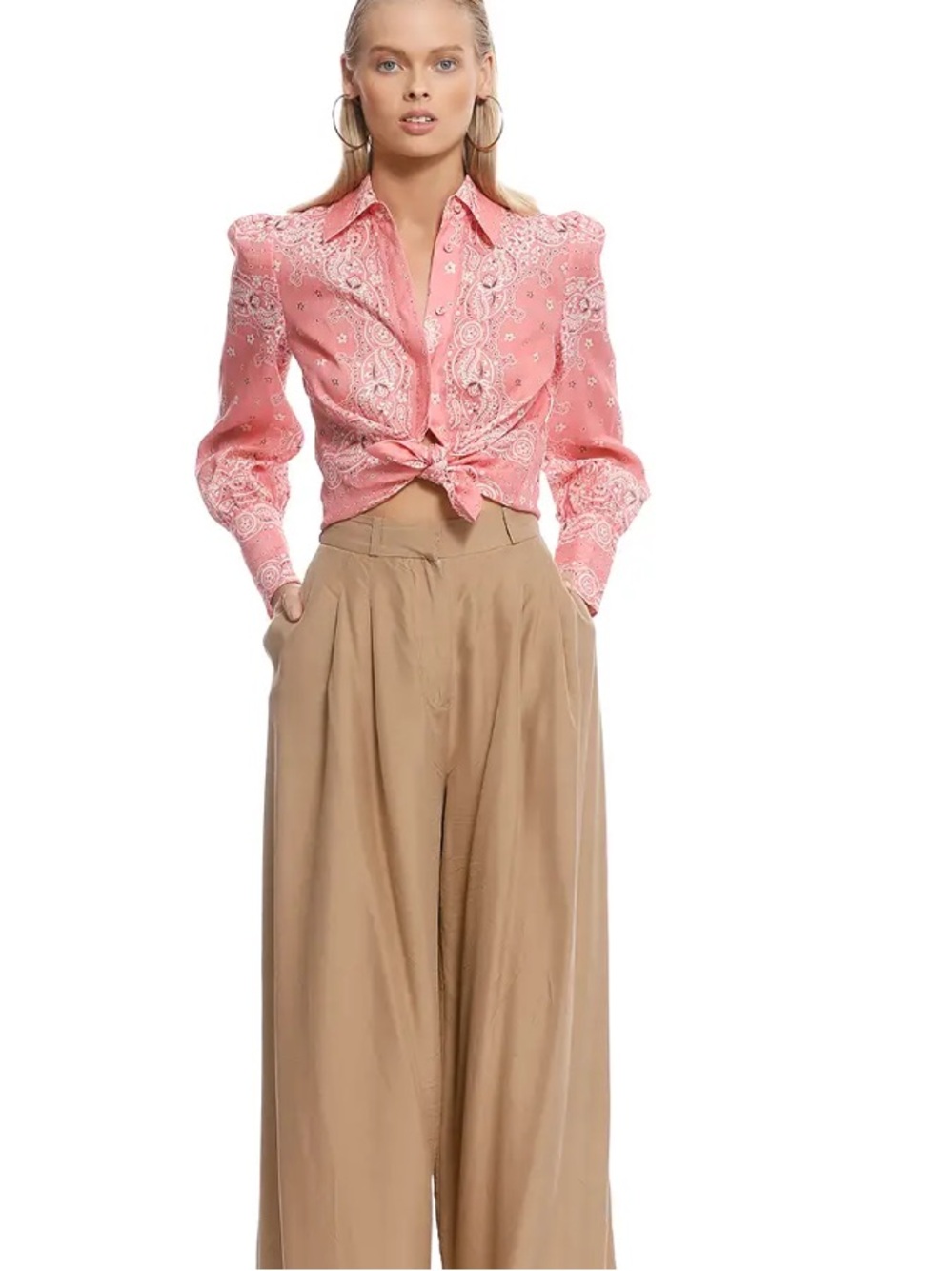 Zimmermann Pink Heathers Bandana Shirt 0
